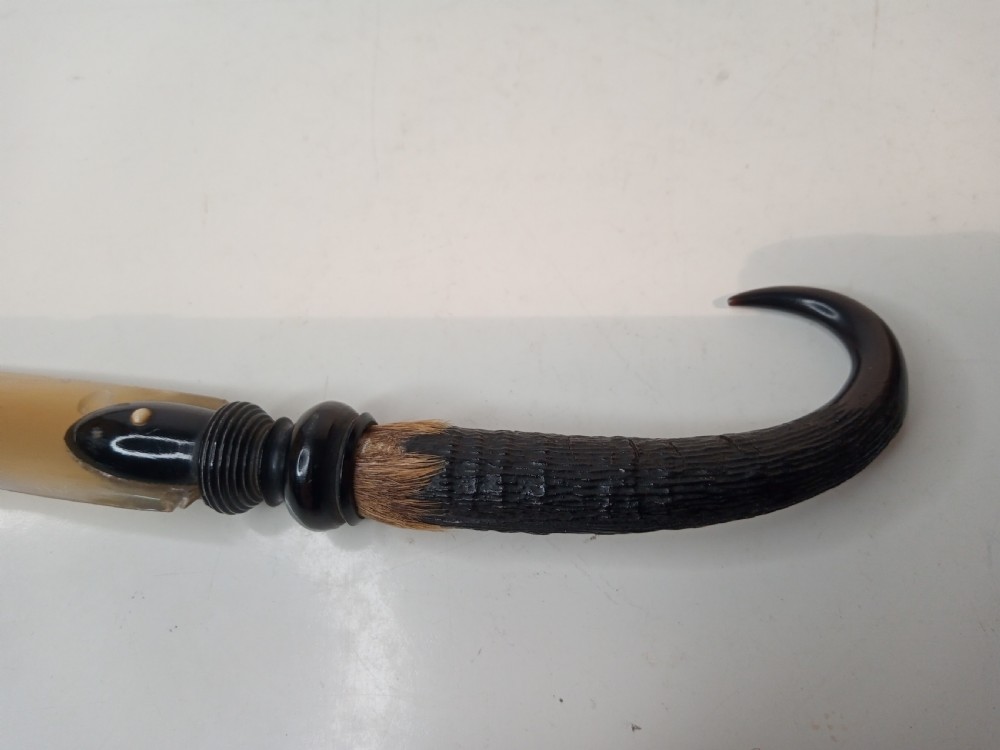 Early Edwardian Letter Opener made from an Ibex, View III