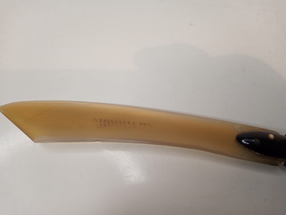 Early Edwardian Letter Opener made from an Ibex, View IV