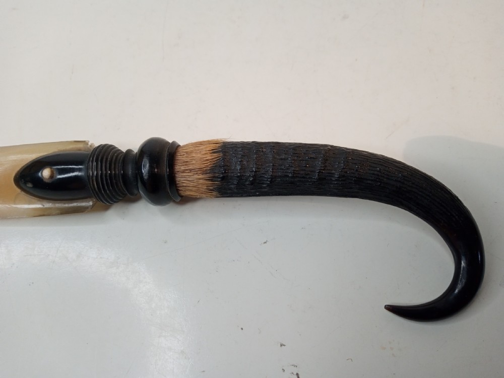 Early Edwardian Letter Opener made from an Ibex, View V