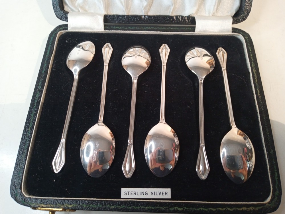 Set of six Silver Spoons, Hallmarked 1963. View III