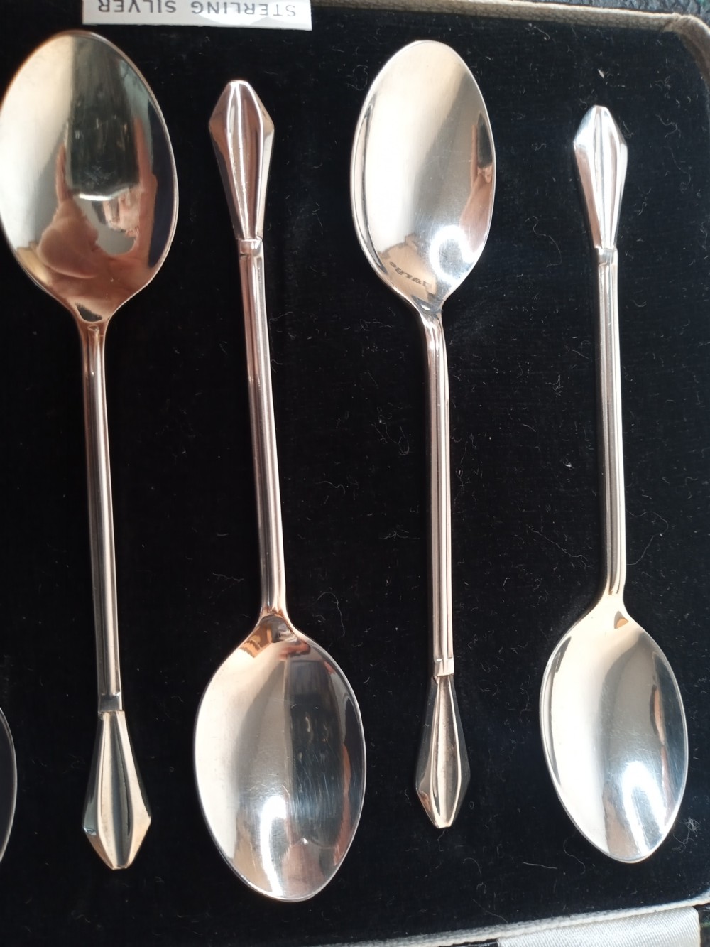 Set of six Silver Spoons, Hallmarked 1963. View V