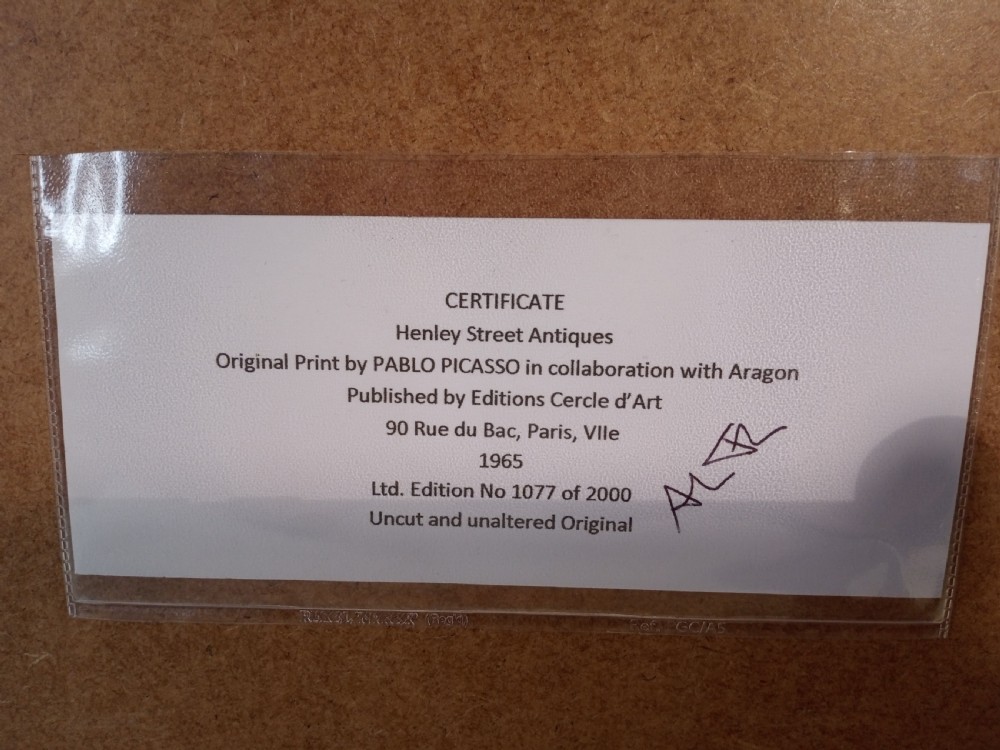 Pablo Picasso, Limited Edition Print from 1965 View V