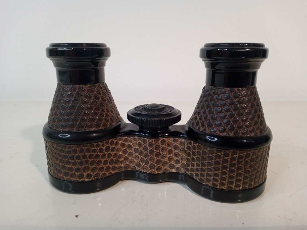 Early 1900's Lizard Skin German Opera Glasses View IV