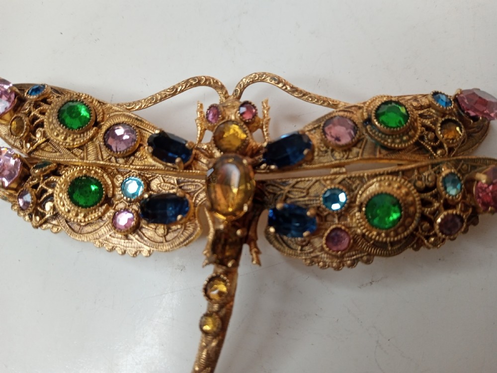 Art Deco, Dragonfly Brooche, Neiger Brothers View III