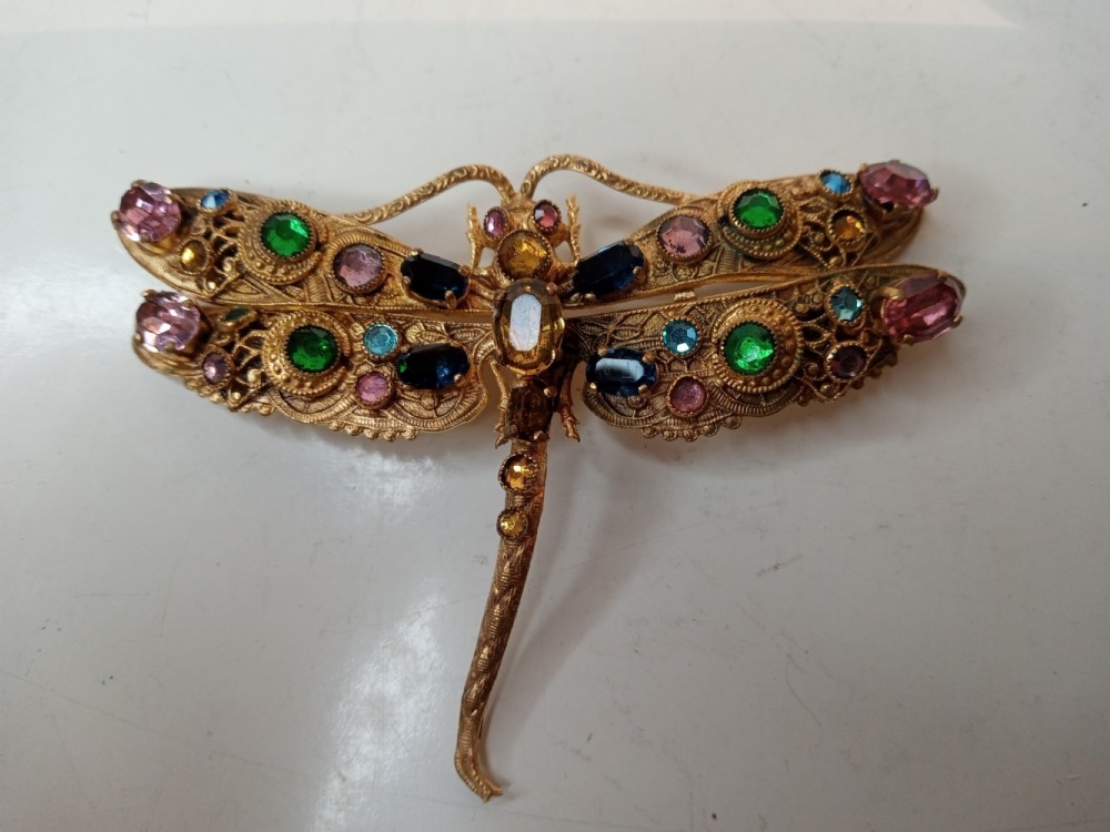Art Deco, Dragonfly Brooche, Neiger Brothers