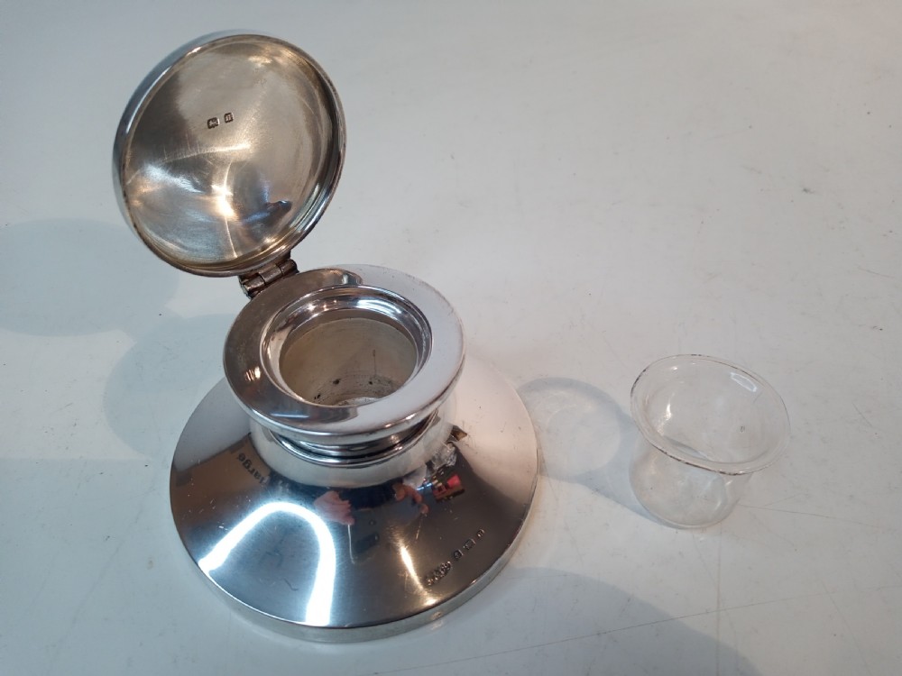 Large Silver Inkwell 1932 View III