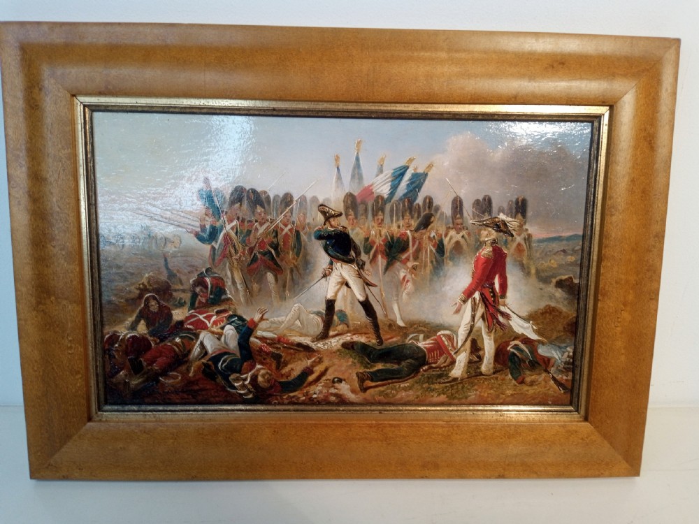 Original Oil Painting, Battle of Waterloo