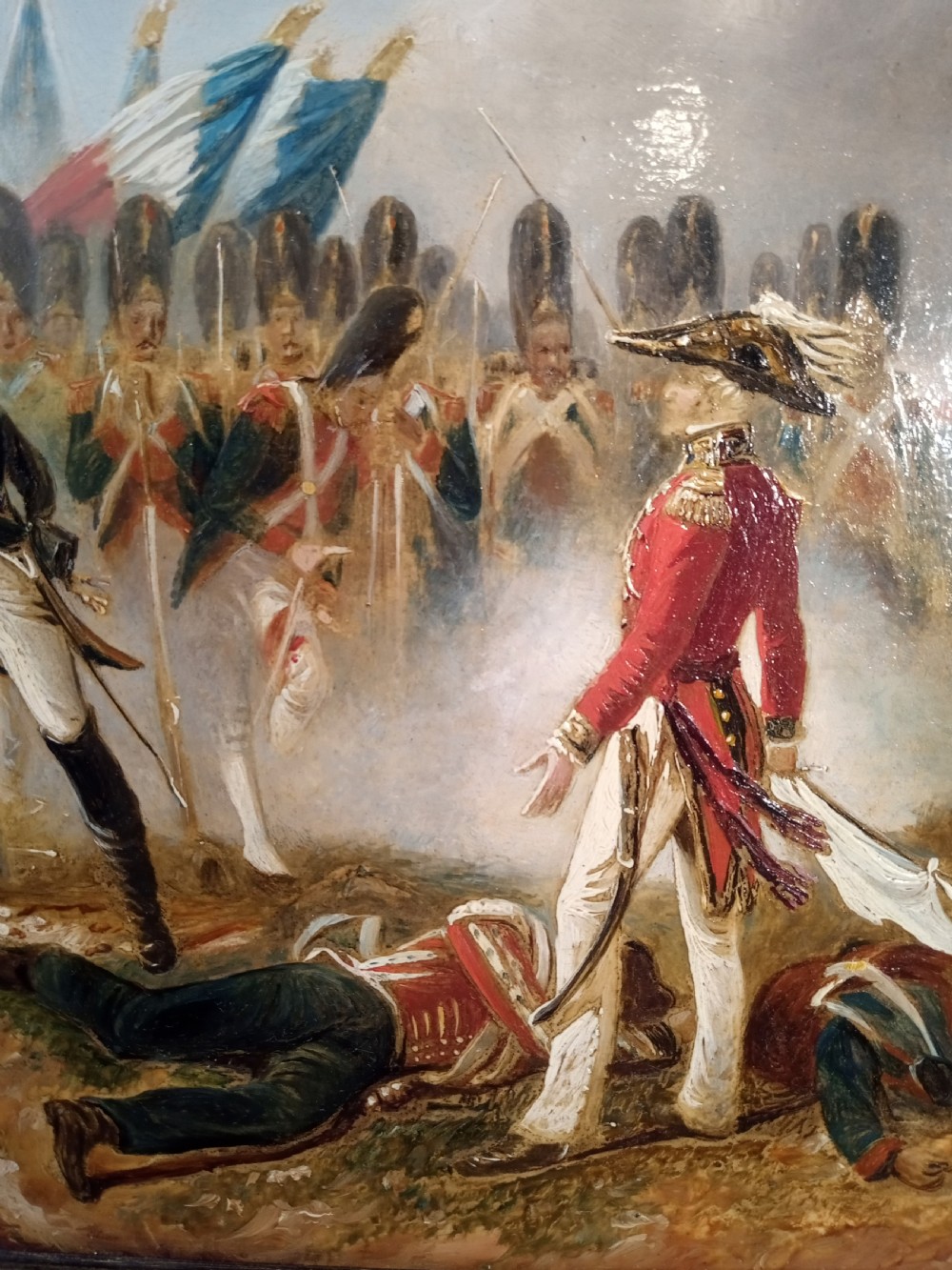 Original Oil Painting, Battle of Waterloo View VI