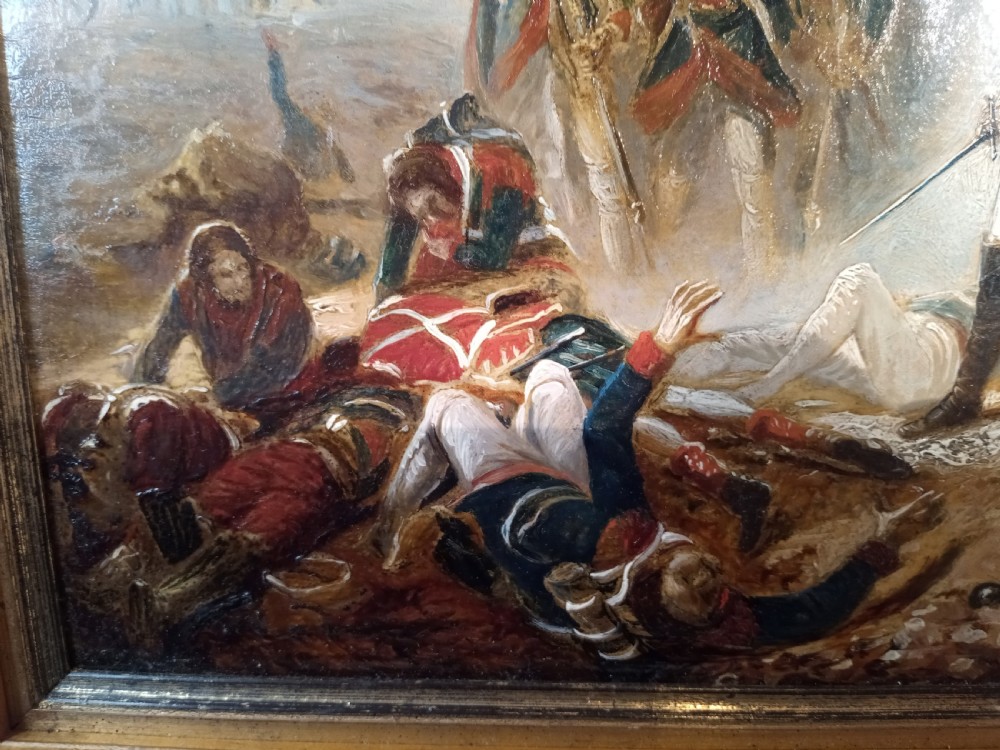 Original Oil Painting, Battle of Waterloo View VII