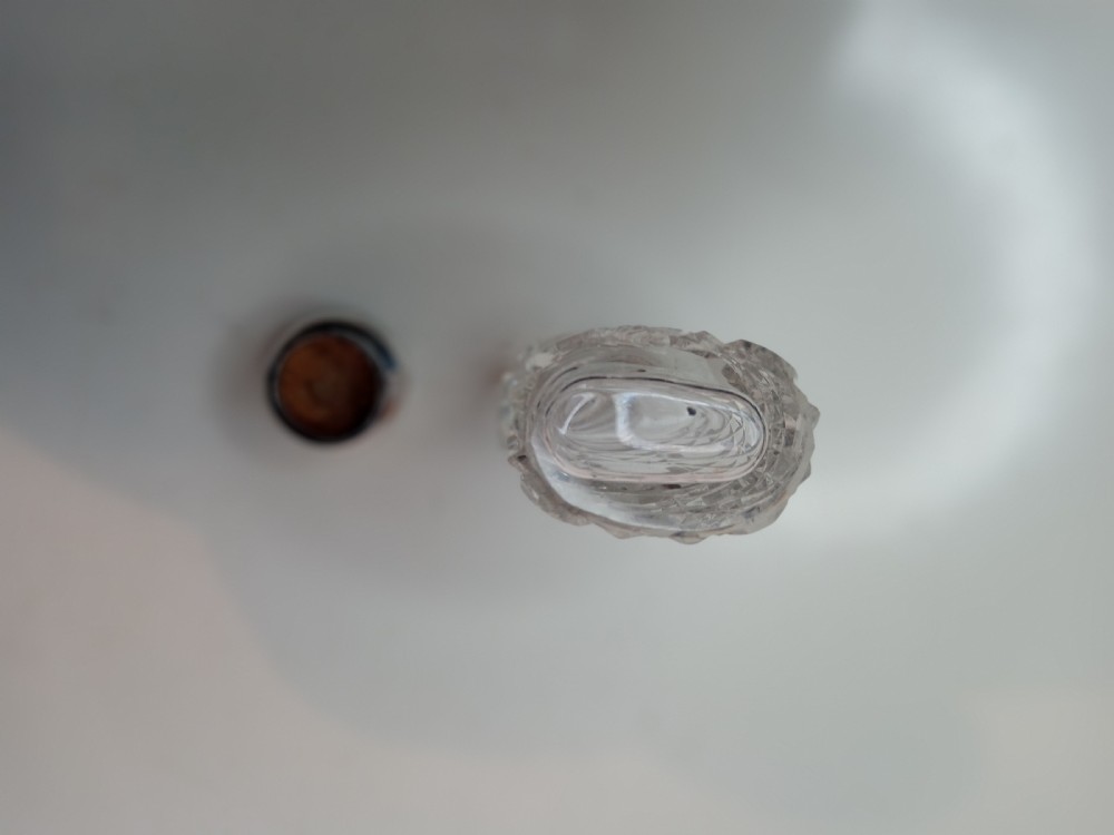 Victorian Perfume Bottle with Silver Top View IV