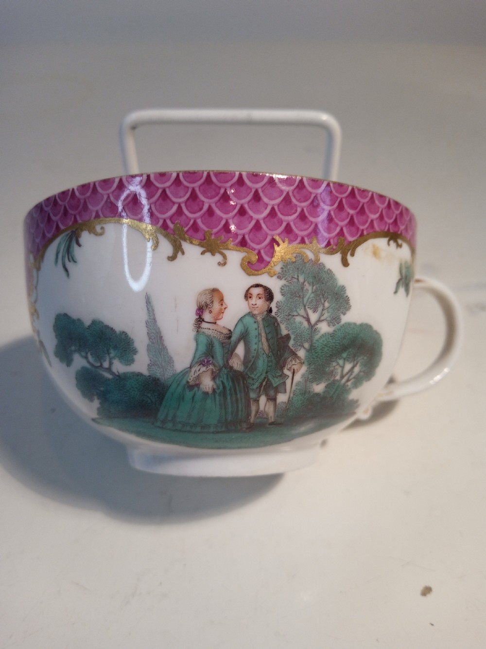 Pair of 1750/1760's hand painted Meissen Cups View V