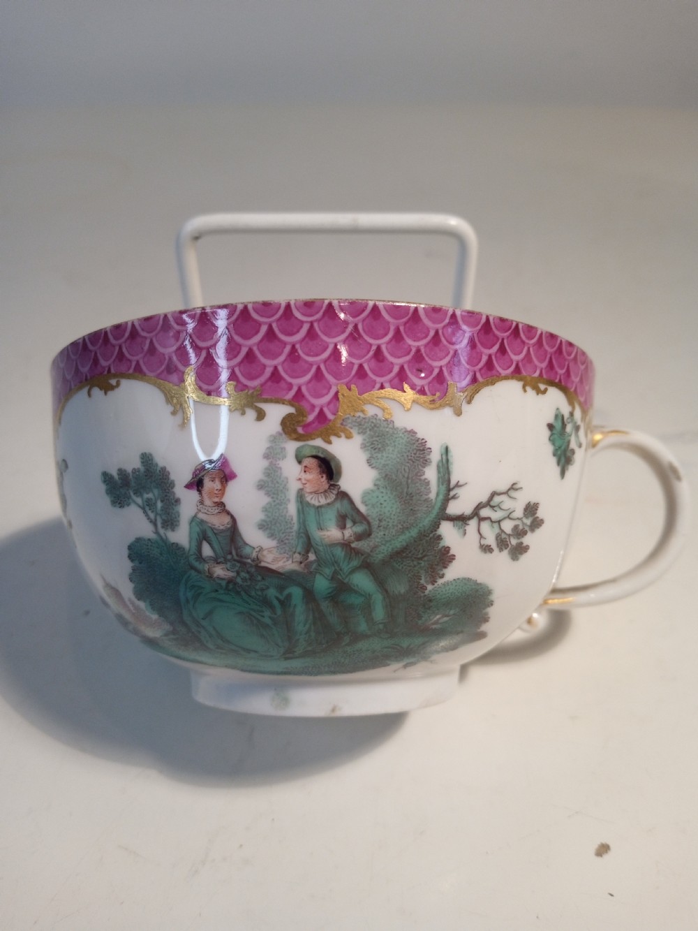 Pair of 1750/1760's hand painted Meissen Cups View VII