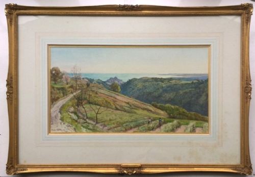 fig 1. SIR HERBERT HUGHES STANTON Signed Original Painting Vineyard Cagnes France