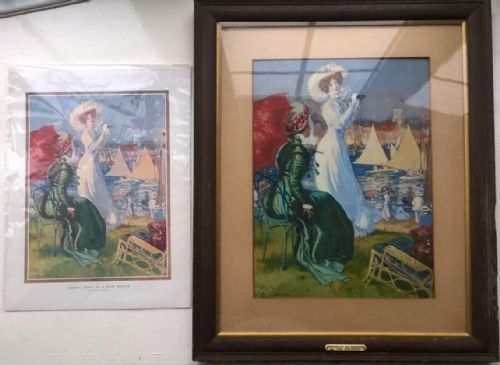 fig 2. John Cameron Signed Original English Antique Watercolour Painting Edwardian Sailing Regatta The Graphic 1909