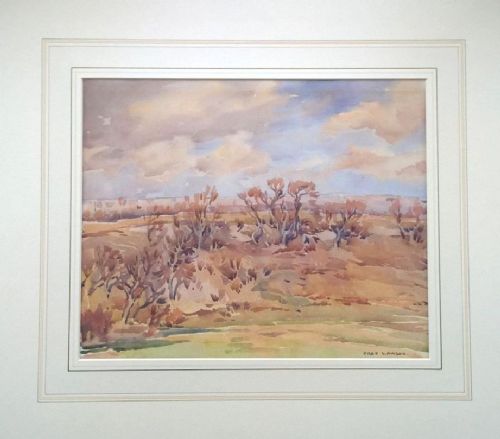 Fred Lawson Signed Original English Watercolour Painting Yorkshire Landscape