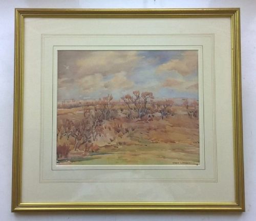 fig 1. Fred Lawson Signed Original English Watercolour Painting Yorkshire Landscape