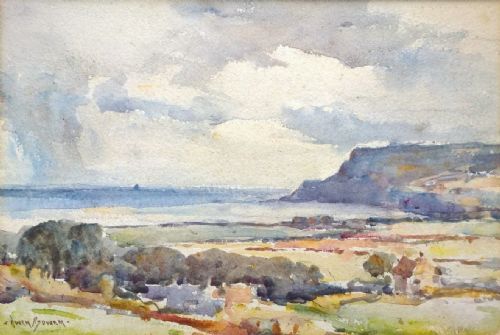 Owen Bowen (1873-1967) Signed Original English Watercolour Painting Flyingthorpe Whitby North Yorkshire Seascape