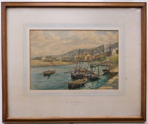 fig 1. A D Bell (Wilfred Knox) Original Watercolour Painting Girvan Ayreshire, Scotland