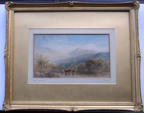 fig 1. Cornelius Pearson Signed 1879 Original Antique Watercolour Painting Cumberland English Lake District Landscape