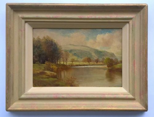 Peter S Buchanan Original Signed Antique Oil Painting on Panel Conwy Valley Wales No. 2