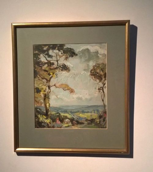 fig 2. Joseph Terry York Original Oil Painting Summer Landscape Christies Provenance