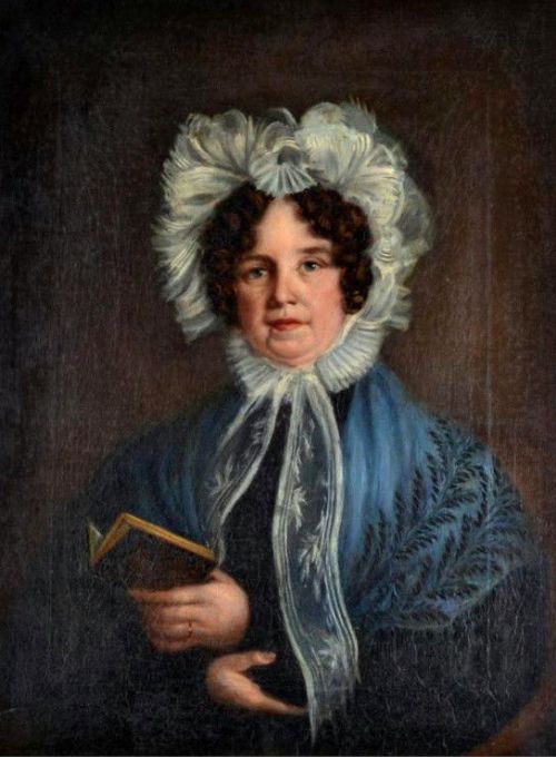 fig 1. 19th Century Original English Oil Painting on canvas Portrait of a Victorian Lady with Provenance Glenside House Saltburn