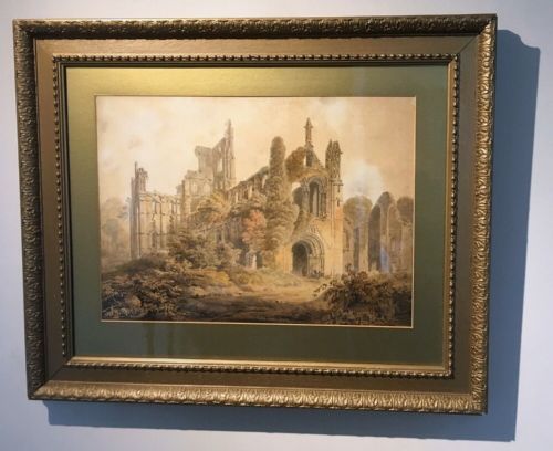 fig 1. George Cuit 1803 Signed Original Antique Watercolour Painting Rievaulx Abbey Yorkshire Picturesque Landscape