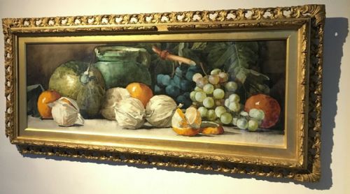 Arthur Dudley Also Known as Giovanni Barbaro Original Signed Antique Watercolour Painting Fruit Still Life