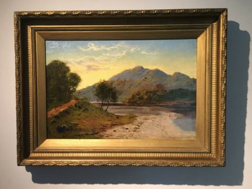 Original 19th Century Framed Antique Oil Painting English Lake District Landscape