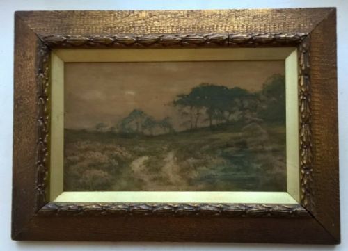 Peter Ghent (1857–1911) Signed Original Antique Framed Watercolour Painting Moorland Landscape Possibly Wales