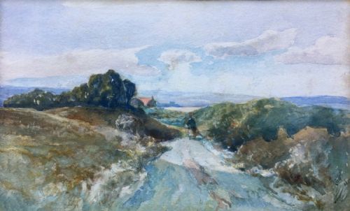 Robert Buchan Nisbet Scottish 1857-1942, Original Watercolour Landscape Painting