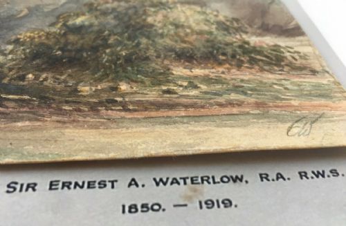 fig 1. Sir Ernest A Waterlow RA Monogrammed Original Antique Watercolour Painting Welsh Sketch