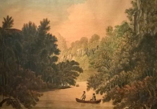 Attr Mary Milner 18th Century Original Watercolour Painting Dovedale Landscape