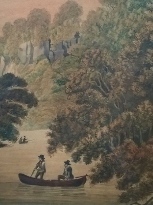 fig 1. Attr Mary Milner 18th Century Original Watercolour Painting Dovedale Landscape