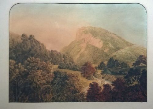fig 1. Attr Mary Milner 18th Century Watercolour Painting Heights of Abraham Derbyshire