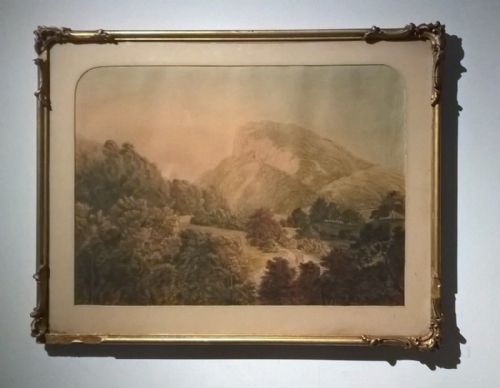 fig 2. Attr Mary Milner 18th Century Watercolour Painting Heights of Abraham Derbyshire