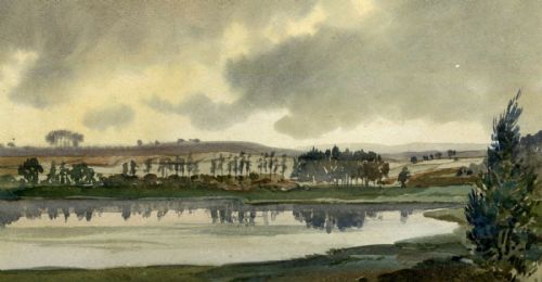 fig 1. Attributed to JOSEPH APPLEYARD Original Watercolour Painting Yorkshire Landscape