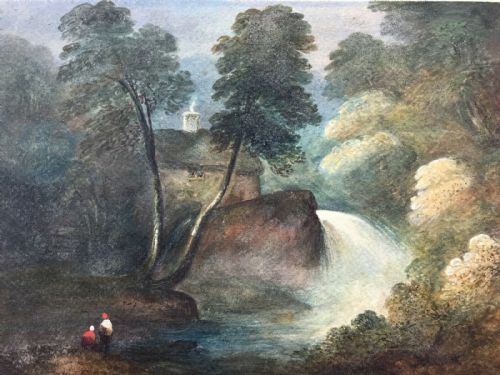 George Nicholson Original English Picturesque Antique Watercolour Kildale Mill, Whitby, Yorkshire