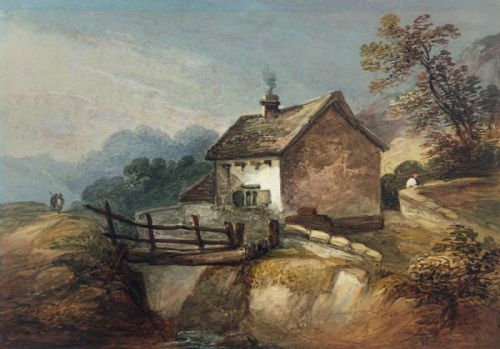 Alfred Nicholson Picturesque Antique Watercolour Painting Beck Hole Near Whitby