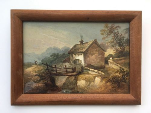 fig 1. ALFRED NICHOLSON Picturesque Antique Watercolour Painting Beck Hole near Whitby