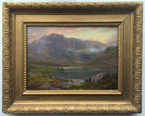 fig 2. William Lakin Turner Signed Original Early 20th Century English Oil Painting Easedale Tarn Lake District Cumbria