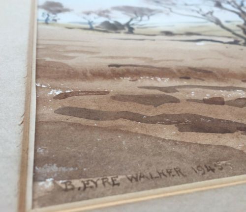 fig 1. BERNARD EYRE WALKER Signed 1945 Original Vintage  Watercolour Painting Ennerdale Cumbria English lake District
