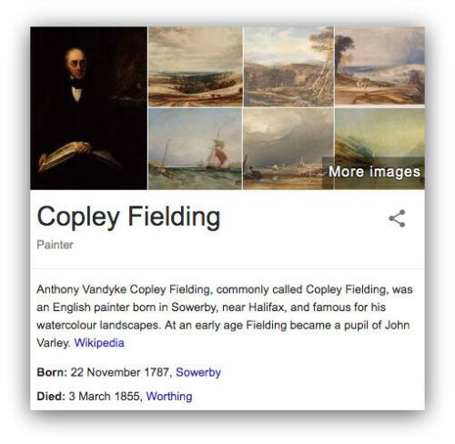 fig 1. Anthony V Copley Fielding Signed Original Antique Watercolour Painting Seascape