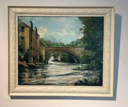 Jack Rigg Original Signed Oil Painting Aysgarth Bridge Wensleydale Yorkshire