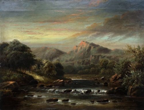 William Mellor Signed Original Antique Oil Painting, on the Lledr, North Wales