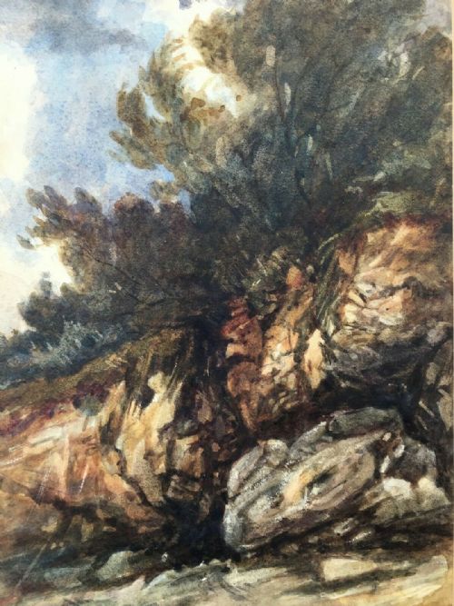 fig 1. Attributed WILLIAM JAMES MULLER Original Antique Bristol School Watercolour Painting Landscape, possibly North Wales