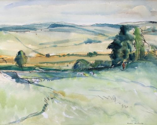 fig 1. MURIEL METCALFE (m. Fred Lawson) Original 20th Century Watercolour Painting