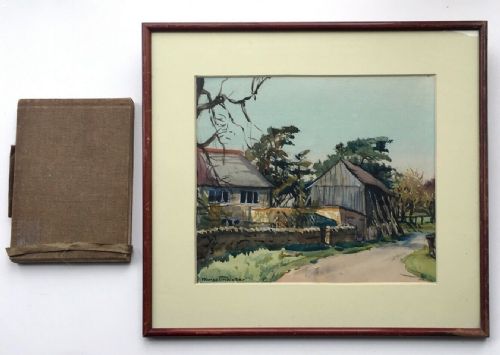 M Kingston Walker Vintage Original Painting & Artist Sketchbook Tyneside Views
