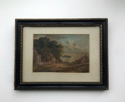 fig 2. Original English Antique Watercolour Painting 'The Grove looking towards York