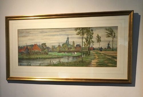 Andrew B Donaldson Signed Original Antique Dutch Watercolour Painting, Sneek, Friesland